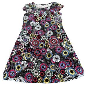 Yest viscose floral above knee fit and flare coquette boho multicolor dress sz 8